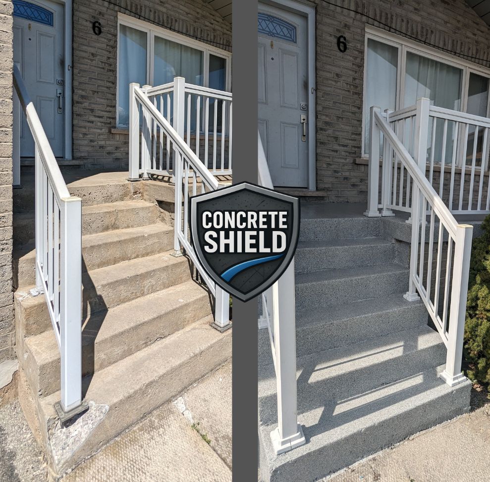 Driveway before and after sealing: Cracked Toronto driveway transformed with weatherproof coating