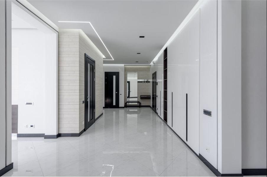 Vibration-tolerant epoxy flooring for production facility in Toronto - chemical-resistant coating