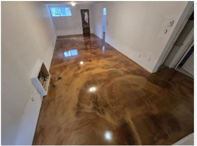 Professional metallic epoxy installation in Toronto with skilled pigment application
