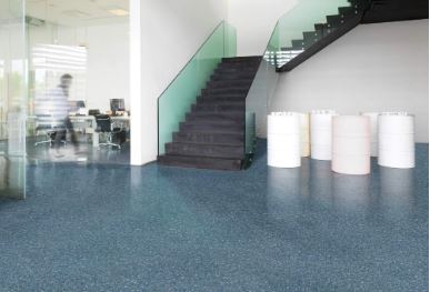 Professional office epoxy flooring in Toronto - modern metallic finish for corporate workspace