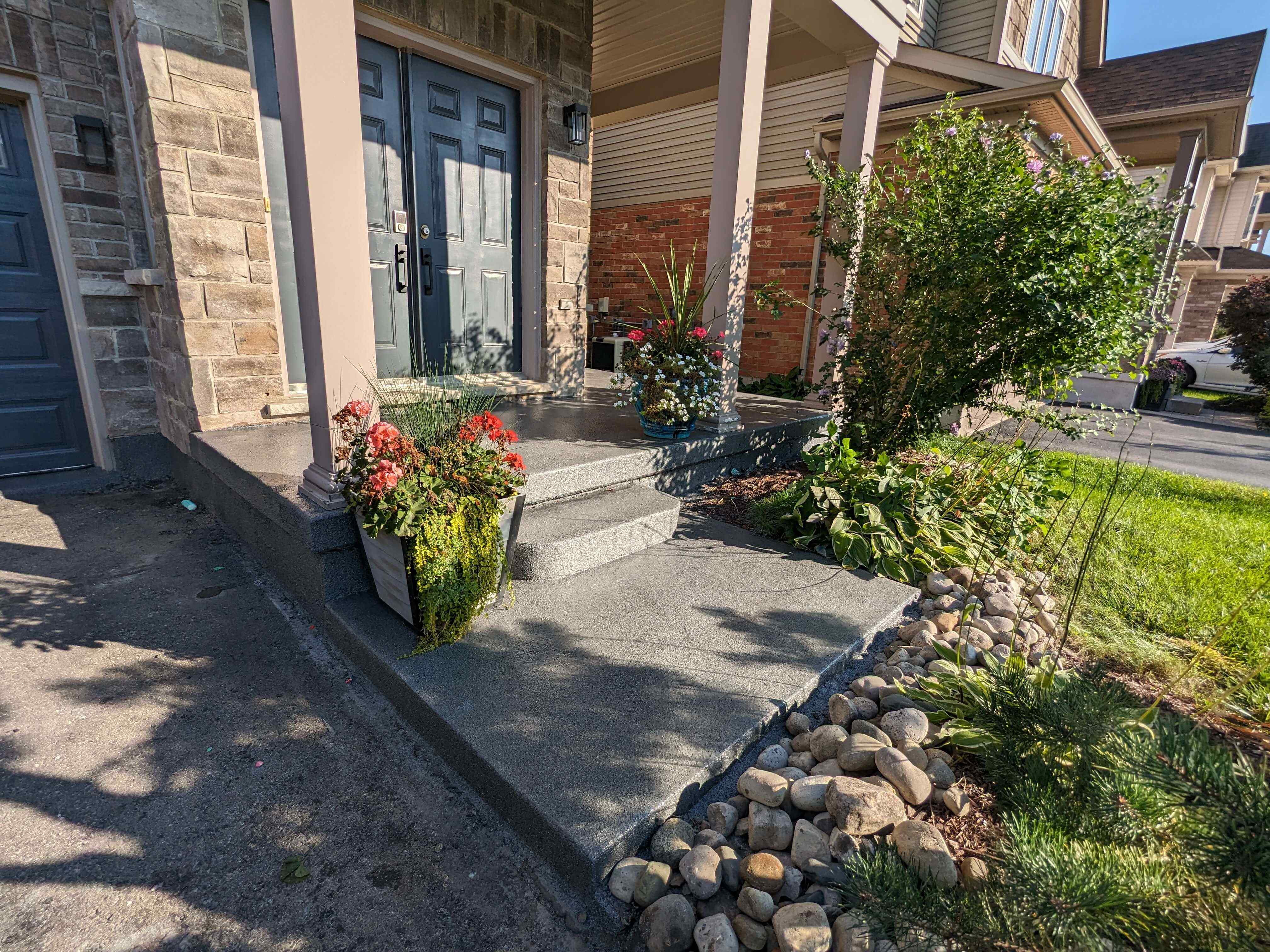 Exterior porch concrete coating in Vaughan