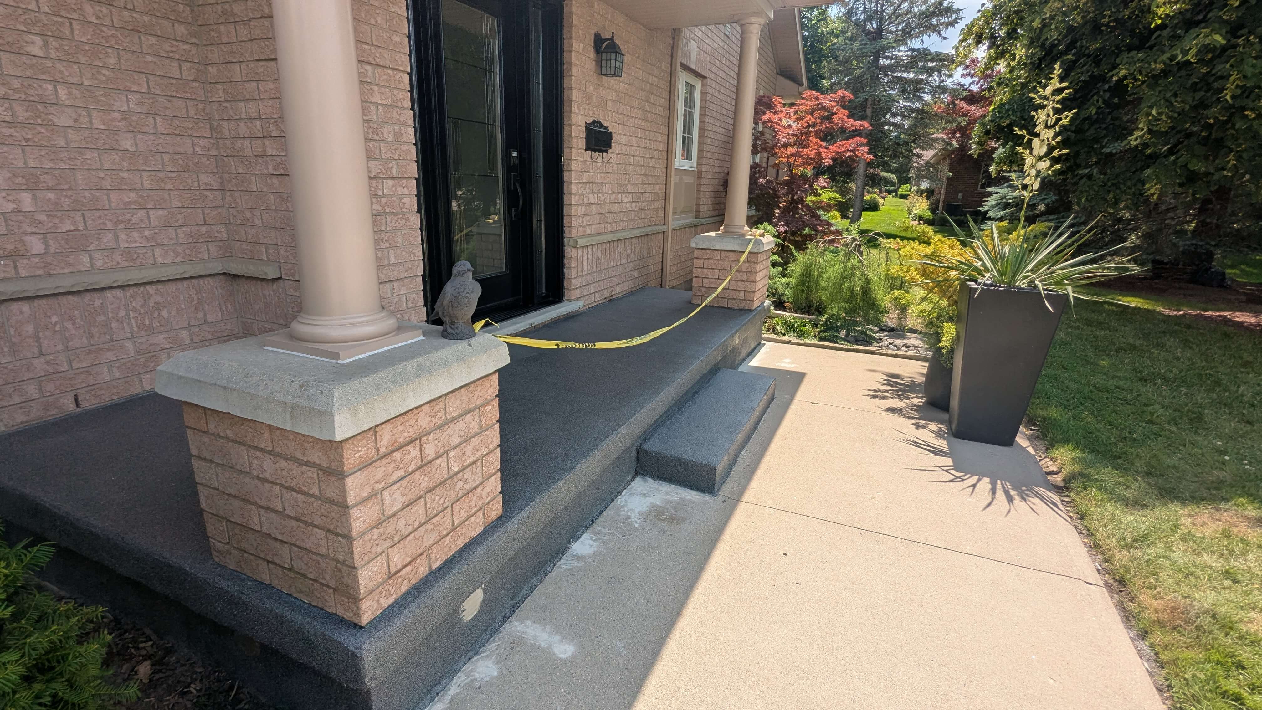 Front step epoxy coating with non-slip finish in Brampton