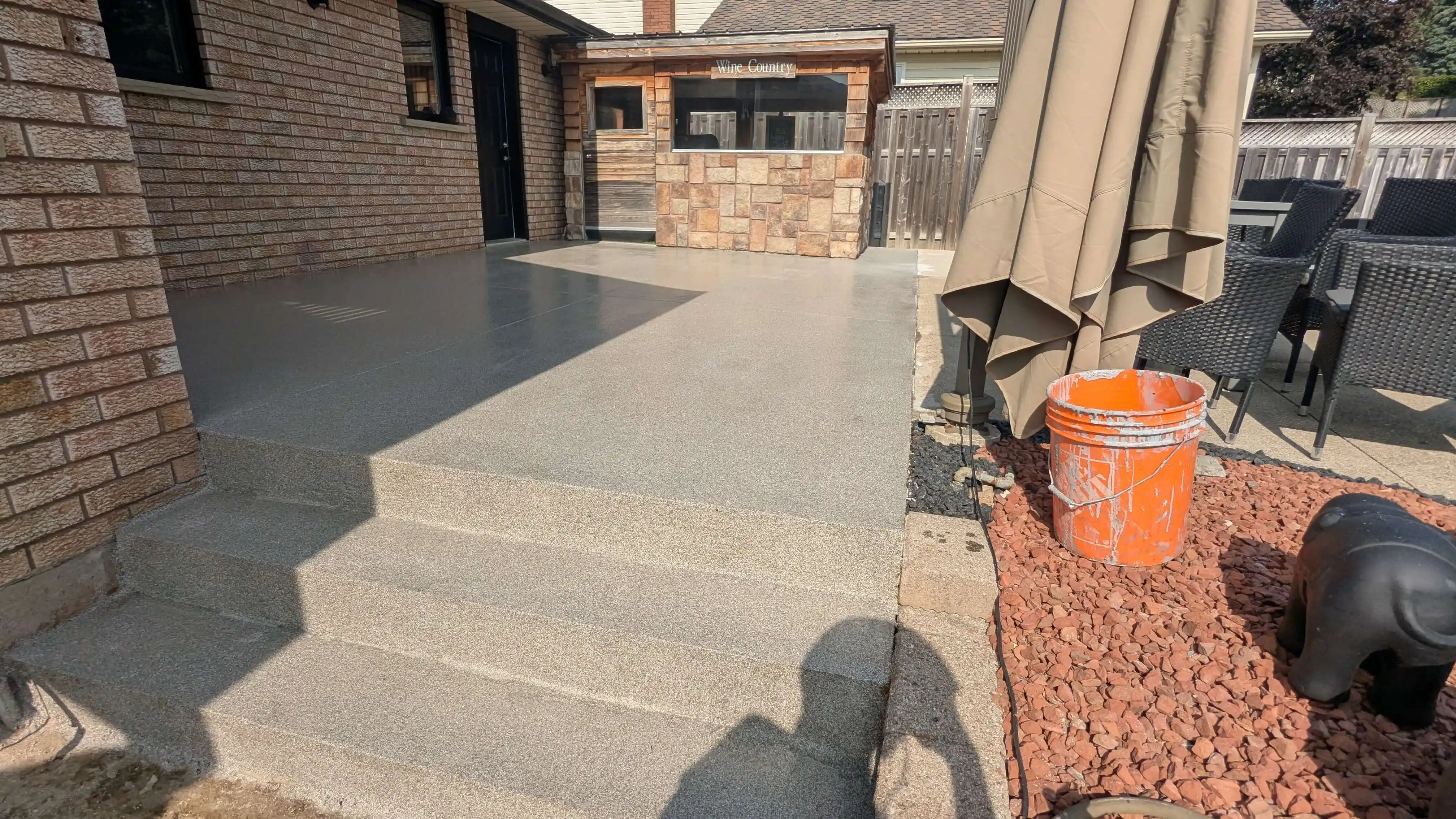 Entryway epoxy flooring installation in North York